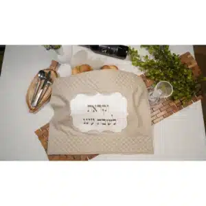 כיסוי חלה ניסן – לבן (קפה)